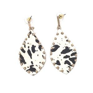 Black and White studded earrings